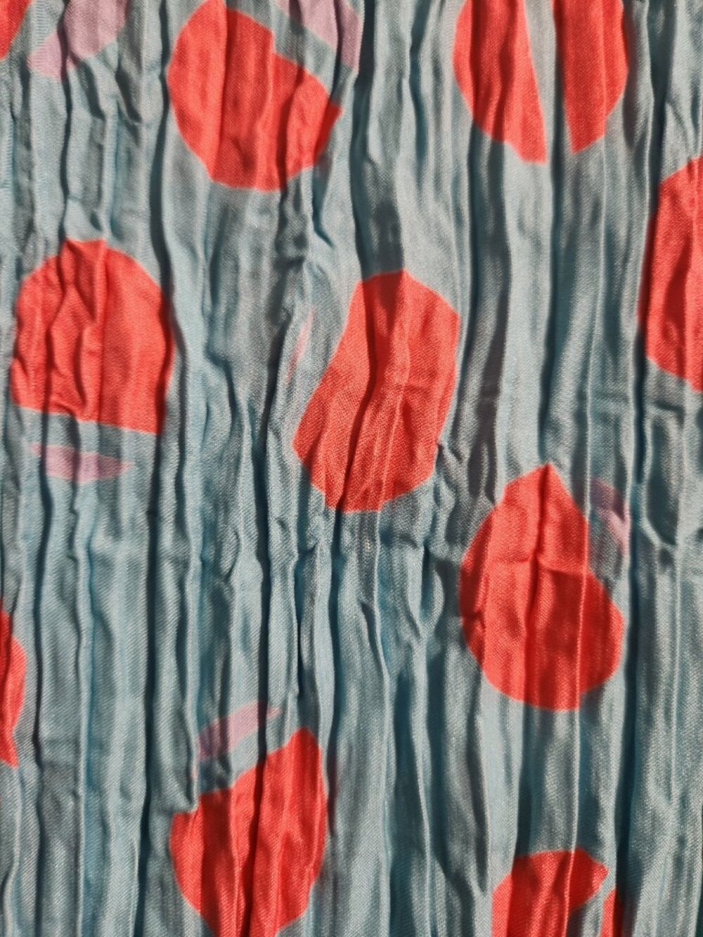 Alquema 3/4th Sleeve Smash Dress “Aqua Eclipse” Crinkly pockets midi sz 1 (US 6) - Picture 7 of 8